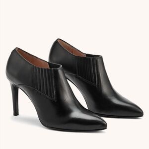 Inez Marisol 90: Black Calf Leather Booties